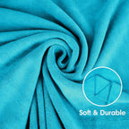 Large Microfiber Bath Towels Set of 6, 30" x 60", Oversized, Soft, Super Absortbent, Fast Drying Bathroom Towel for Sauna, Salon, Sport, Fitness, Yoga, Teal