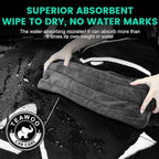 2 Pack Double-Sided Car Care Extra-Large, Ultra-Absorbant Microfiber Drying Towel for Cars and Trucks, Super Absorbent Car Drying Towel, 1300GSM, 35" x 24"