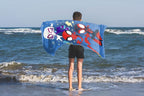 Children Beach Towel - 100% Cotton Super Soft Absorbent Bath Towel, 28" x 58" Inch Lightweight for Travel, Official Licensed Product, Blue - Spidey & His Amazing Friends