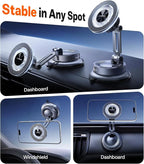 2026 Upgraded Vacuum Car Phone Holder for MagSafe Car Mount [98+ LBS Strongest Suction | 24 N58 Magnets] 360° Adjustable Magnetic Phone Holders for Your Car, for iPhone 17-12 Pro Max Plus Air