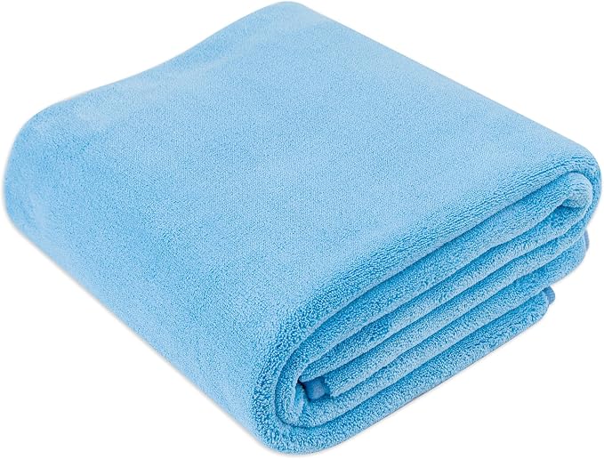 Super Absorbent Microfiber Car Drying Towel, Scratch-Free, Streak-Free, Lint-Free, 36"L x 25"W, Blue