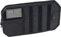 Car Visor Organizer, Sun Visor Organizer for Trucks Cars SUVs, Tactical Car Accessories with Zipper Visor Storage Pouch, Glasses Clip and Card Sleeve Pocket, Molle Visor Organizer with Panel (Black)