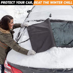 Rear Windshield Cover for Ice and Snow | Car Back Window Snow & Frost Cover | Complete Protection from Snow and Other Winter Debris | Winter Car Accessories for Sedan, SUV & Van | Medium