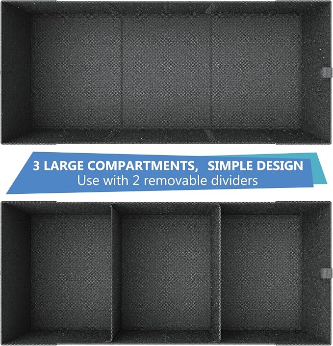 Trunk Organizer for Car, Car Organizer, 12 Pockets Trunk Organizer for SUV, Durable Oxford, Non-Slip Bottom, Trunk Storage Organizer for Sedans, Van, Jeep, Grocery, Large 3 Compartments