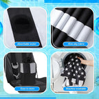 Car Seat Towel Covers with Storage Bag, 63 x 32 Inch Universal Non Slip Waterproof Sweat Protector for Car Truck, Gym Swimming Running, Machine Washable(2 Pack,Black White American Flag)