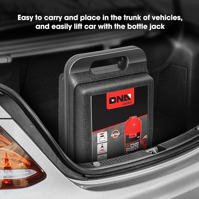 6 Tons / 12000 lbs Lifting Automotive Welded Hydraulic Bottle Jack for Car SUV Pickup Truck, Auto Repair, with Manual Handle & Carrying Storage Case, Red