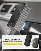 Extra Strength Magnetic 3M Flush Mount Phone Holders for Your Car Dashboard and Flat Surfaces, Low Profile Cell Phone Holder with Thick Metal Plate for iPhone and Android, Not MagSafe, 2-Pack
