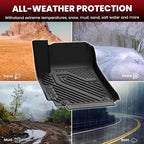 Floor Mats for Kia Seltos 2026 2025 2024 2023 2022 2021, All Weather TPE Custom Fit Floor Liners 1st & 2nd Row Car Mats Accessories for Kia Seltos 2021-2026, Black