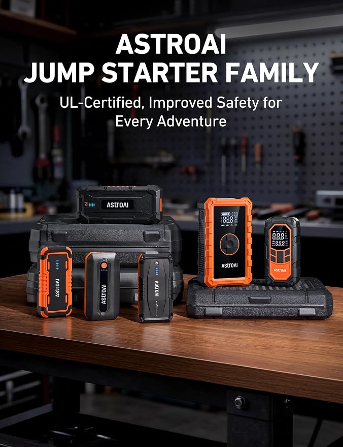 S8 Car Battery Jump Starter 1500A – Portable 12V Lithium Jump Box with 3 Mode Flashlight, Power Bank & Smart Jumper Cables - for 6.0L Gas and 3.0L Diesel Engines
