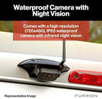 Vision S Wireless RV Backup Camera System with 4.3-Inch Monitor, 1 Rear Sharkfin, Infrared Night Vision, Wide-Angle View, Hi-Res, IP65 Waterproof, Motion Detection, Microphone - FOS43TASF