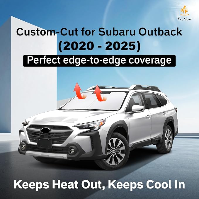 Windshield Sunshade Compatible for Subaru Outback 2020-2023 2024 2025, Sun Visor for Front Windshield & Window Sun Shade Cover, UV Heat Blocker & Protector, Car Accessories