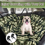 Waterproof Dog Car Seat Cover for Back Seat, Pet Hammock- S, Camouflage | Durable waterproof hammock with nonslip design & storage pockets. Protects seats from scratches, fits cars, SUVs & trucks.