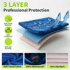 Towel Car Seat Cover Waterproof Blue for Truck SUV Front Seat Machine Washable - After The Gym, Runs, Swimming, Surfing