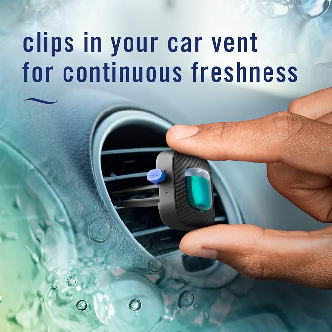 Car Air Freshener, Odor-Fighting Automotive Vent Clip, Scented Car Accessories, Long Lasting for Strong Odors, Unstopables Fresh Scent,.07 fl oz, 4 Count