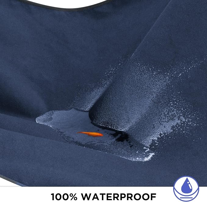 Waterproof Seat Cover Towel, 2PCS Premium Sweat Carseat Protector, Perfect for Universal Anti-Slip Car Truck SUV Seat, Great for Surfing Yoga Gym Workout, Navy Blue