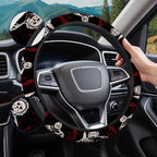 Horror Slasher Steering Wheel Cover, Non Slip Polyester Car Wheel Protector for Car SUV Truck, Universal 15 Inch