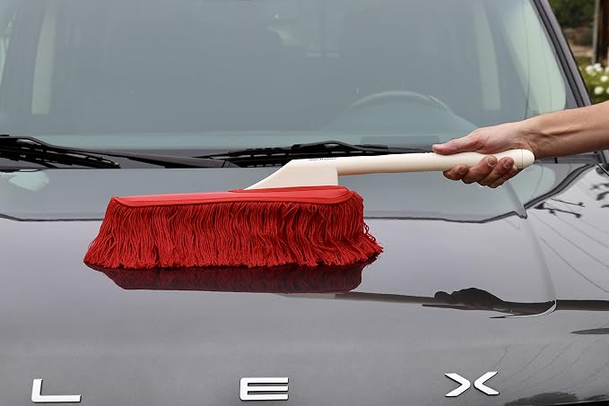 The Original California Car Duster Detailing Kit with Plastic Handle, Model Number: 62445, Red