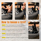 Manual Tire Bead Breaker with Rubber Pad, 38"-42" Tires Changer Tool, Heavy-Duty Tire Repair Tool for ATV, Golf Cart, Trucks, Bus, Motorcycles, Tractors and More Cars