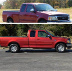 Window Visors Rain Guards for Ford 1997-2003 F150,1997-1999 F250 Light Duty Super/Extended Cab, Side Wind Deflectors Vent Guard Shade Sun 94808 4-Pieces Set