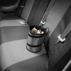 Automotive Waterproof Portable Collapsible Large Trash Can Garbage Container fits Most Cars,Polyethylene,SUVs,and Trucks Gray