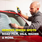 91411 Glass Stripper Water Spot Remover Kit – Cerium Oxide Based Auto Glass Polish for Windshields, Hard Water Spots, Road Films & Old Coatings – 4 Fl Oz