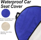 Waterproof Car Towel Seat Covers Front Seats for After Gym Workout,Auto Universal Interior Sweat Towels Cloth Bucket Carseat Cover Protector for Trucks SUV RV Boat Van (Blue with White)