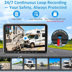 Plug-Play RV Camera System Wireless for Furrion Pre-Wired: 20-Min Easy Install for Trailer Camper - 8" HD 1080P Large Screen See Every Obstacle at a Glance for Campsite Reversing & Drive Monitoring