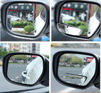Blind Spot Mirrors, 2 Pcs Black 3.9 Inch x 1.18 inch Angle Adjustable Self-adhesive Reverse Blind Spot Small Mirror for Car and Motorcycle (2)