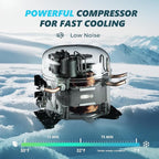 12 Volt Refrigerator, 26QT(25L) Compressor Electric Cooler APP Control, Car Fridge -4℉~68℉, Portable Refrigerator 12/24V DC 100-240V AC, Portable Freezer for Camping, Travel, Boat