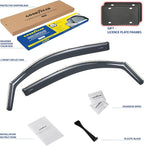 Goodyear Shatterproof in-Channel Window Deflectors for Toyota Tacoma 2016-2023 Access Cab, Double Cab, Rain Guards, Window Visors for Cars, Vent Deflector, Car Accessories, 2 pcs - GY008505