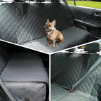 Dog Car Seat Cover for Back Seat, Scratch Proof Nonslip Pet Car Seat Cover, 4 Layers Waterproof Heavy Duty Back Seat Pet Cover for Dogs with Storage Bag (Black)