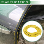 Universal Car Door Edge Protective Sealing Strip U-Type Door Scratch Protection Guard, 26.25ft 8m, Anti-scratch Collision, PVC Iron, Yellow