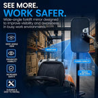 Universal Rear or Side View Mirror for Forklifts | Curved & Non-Vibrating Convex 4 5/8"x8" Blind Spot Mirror - Easy-to-Install Forklift Accessories