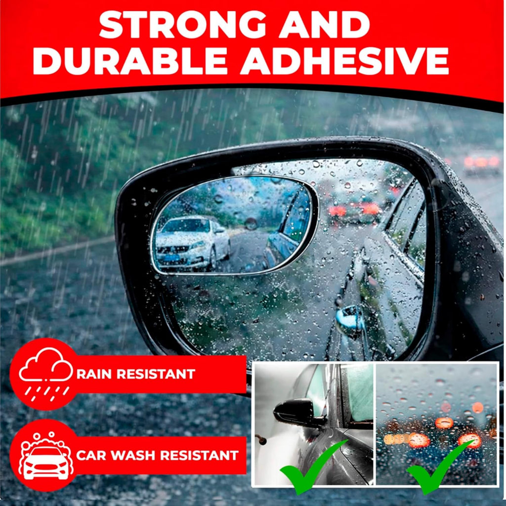 Convex Blind Spot Car Mirror — Wide-Angle Rearview Add-On