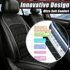 Upgraded Cooling Car Seat Cover with 3-Second Fast Cooling, Cooling Seat Covers for Cars, Cooling Car Seat Cushion, 12V–24V for Car SUV Truck RV, Best Gift for Drivers (Black)