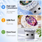 2 Pcs Butterfly USB LED Car Interior Atmosphere Lamp, Portable Multi-Color Mini LED Night Light Auto Lighting, Universal Vehicle Interior Decor Car Accessories Butterflies Gifts for Women Men