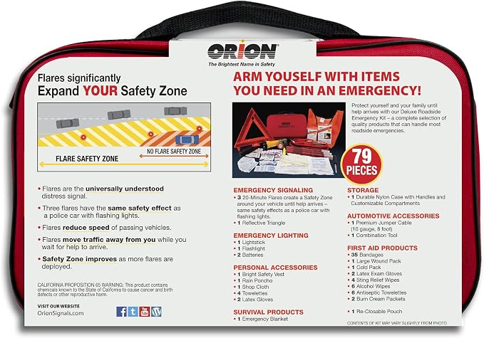 Orion Safety Products 8901 Deluxe Roadside Emergency Kit
