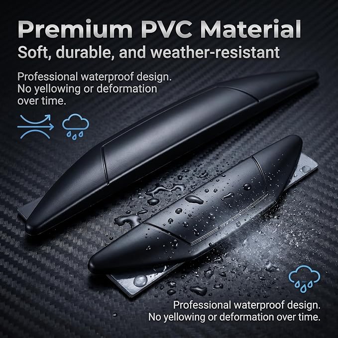 4 PCS Car Door Side Edge Protection Guards, PVC SRS Anti-collision Bumper Protector, Flexible Waterproof Door Edge Cushioning Strip, Universal Self-adhesive Accessory for Most Cars (Black)