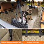 Dog Car Seat Cover for Pets 100% Waterproof Seat Cover Hammock 600D Heavy Duty Scratch Proof Nonslip Durable Soft Back Seat Covers for Cars Trucks and SUVs