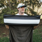 Athletic Running Towel, Full-Sized, Car Seat Cover - Performance Microfiber (Midnight Boardwalk Stripe)