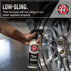 Adam's Tire Shine 16oz - Tire Dressing Spray with Added SIO2 for Rubber Protection, Gives A Glossy Wet Look & No Sling