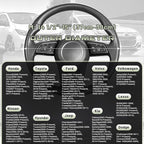 Steering Wheel Cover for Car, Standard Size 14.5-15 inch, Auto Interior Accessories, Black and Pastel Green