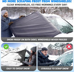 Windshield Cover for Ice and Snow | Oxford Fabric Windshield Cover for SUV, Sedan, Coupe & Hatchback | Protection from Snow, Ice & Frost | Winter Car Accessories