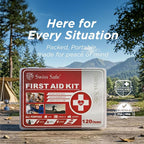 Mini First Aid Kit – 120 Pcs Compact Hard Shell Medical Kit for Home, Car, Travel, Camping, Hiking, Sports, Office & Outdoor Emergencies, Small Hardcase FAK