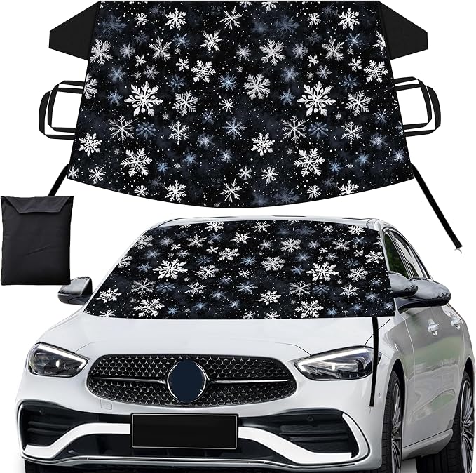 Car Cover Waterproof All Weather Hail Protector Windshield Sun Shade Automotive Exterior Car Accessories Universal Fit for Car, SUV, Truck (Snowflake)