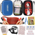 Car Roadside Emergency Kit with Battery Jumper Cables,Car Accessories for Men or Women,Automotive Safety Kit for Car,Vehicle, Truck or SUV,Gifts for Men or Him, Blue