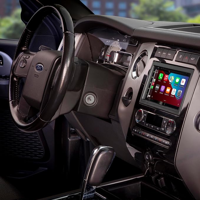 ICFD6BN Double DIN Radio Installation Dash Kit Compatible with Select 2007-2010 Ford and Mercury Vehicles - Complete Basic Aftermarket Car Stereo Install Kit - See Fit Guide Image for Vehicles