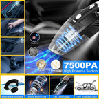 39Pcs Car Cleaning Wash Kit Interior Detailing Cleaner Kit with High Power Handheld Vacuum, Brush Set, Windshield Tool, Duster, Towels, Tire Brush, Complete Car Care Tools, Blue