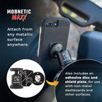 MobNetic Maxx - USA Assembled Magnetic Phone Holder for Car, Magnetic Car Phone Mount, 90-Degree Tilt, 360-Degree Rotation, Aluminum Metal, Compatible with iPhone & Android - Red