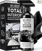 Total Car Interior Cleaner Kit - Interior Car Cleaner, Car Seat Cleaner & Car Cleaning Supplies - Car Screen Cleaner, Interior Car Cleaning kit for Leather, Vinyl, Glass & Plastic & More - 16oz